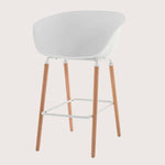 Bar arm chair white angle 1