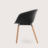 Black arm chair side