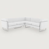 MO-77 Bauhaus Sofa Corner (Diamond White Leather) - Discontinued