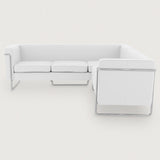 MO-77 Bauhaus Sofa Corner (Diamond White Leather) - Discontinued