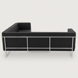 MO-77 Bauhaus Sofa Corner (Ebony Black Leather)