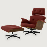 MO-90 Mid-Century Lounge Chair & Ottoman (Cognac Leather)