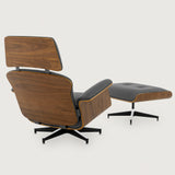 MO-90 Mid-Century Lounge Chair & Ottoman (Wayward Grey Leather) - Discontinued