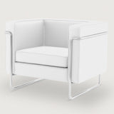 MO-77 Bauhaus Sofa 1 Seater (Diamond White Leather) - Discontinued