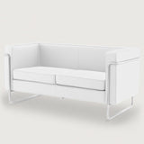 MO-77 Bauhaus Sofa 2 Seater (Diamond White Leather) - Discontinued