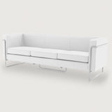 MO-77 Bauhaus Sofa 3 Seater (Diamond White Leather) - Discontinued