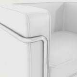 MO-77 Bauhaus Sofa Corner (Diamond White Leather) - Discontinued