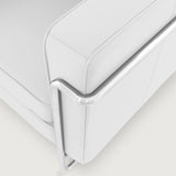 MO-77 Bauhaus Sofa 3 Seater (Diamond White Leather) - Discontinued