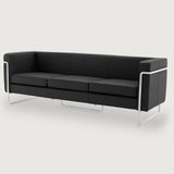 MO-77 Bauhaus Sofa 3 Seater (Ebony Black Leather)