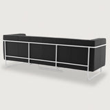 MO-77 Bauhaus Sofa 3 Seater (Ebony Black Leather)